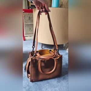 Brown Coach Rouge Shoulder/top Handle Bag